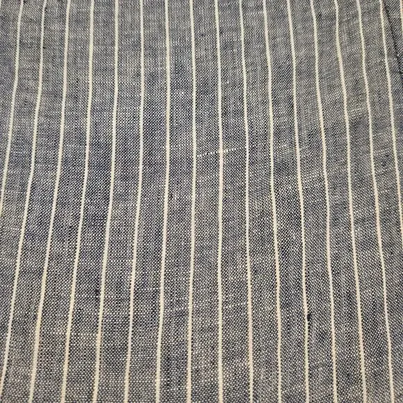 Quince 100% European Linen Strapless Maxi Dress L Blue Stripe Coastal Hamptons - Picture 6 of 10